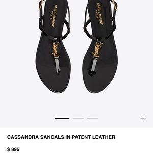 Ysl Cassandra Sandals in Patent Leather